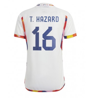 Lacne Muži Futbalové dres Belgicko Thorgan Hazard #16 MS 2022 Krátky Rukáv - Preč